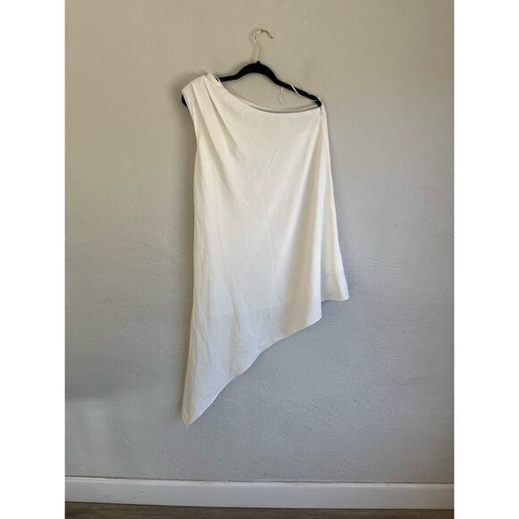 Anthropologie Endless Rose Women's Shoulder Pintucked Asymmetrical Mini … - Picture 3 of 10